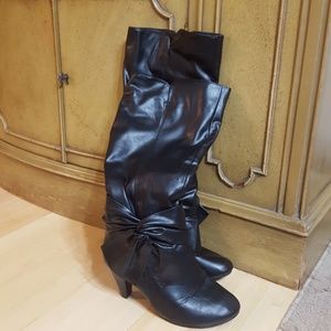 Tall Black Heeled Boots